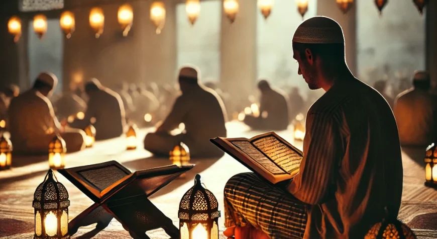 Reading holy Quran with Tajweed in Masjid during Itikaaf